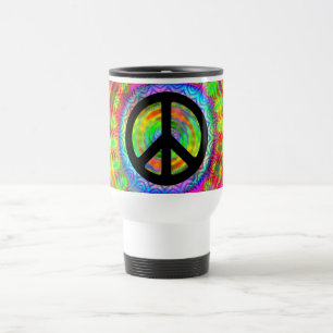 Mug De Voyage Symbole de paix cible Tie-dye