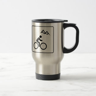 Mug De Voyage Symbole faisant du vélo de montagne