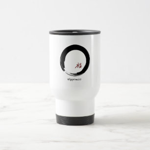 Mug De Voyage Symbole zen avec le caractère du bonheur
