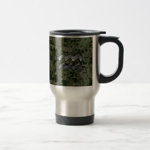 Mug De Voyage SYMBOLE Zodiaque Aquarius Camouflage numérique ver