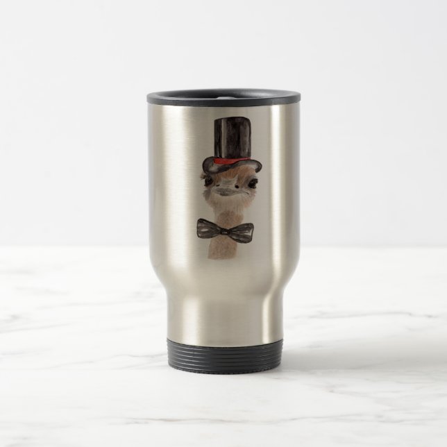 Mug De Voyage T-shirt d'autruche de hippie (Centre)