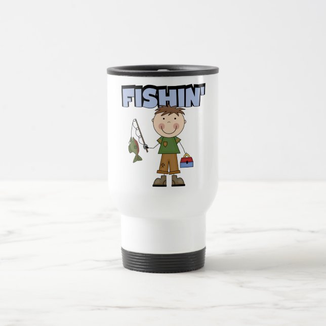 Mug De Voyage T-shirts et cadeaux de garçon de Fishin (Centre)