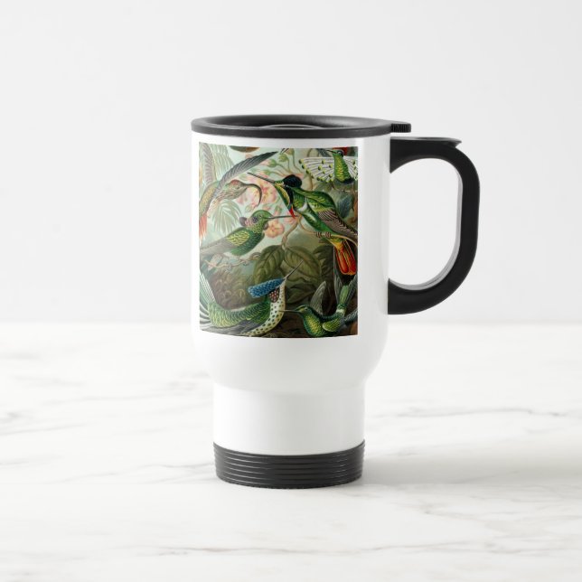 Mug De Voyage tableau classique de la faune des oiseaux colibris (Droite)