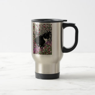 Mug De Voyage Taches de rousseur en fleurs II - chat de Tux