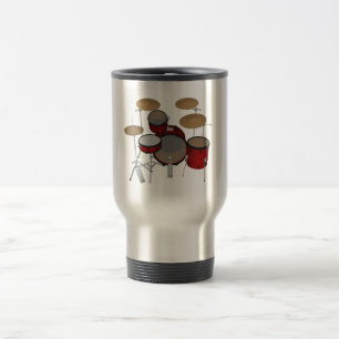 Mug De Voyage Tambours : Kit de tambour rouge : Modèle 3D : Musi