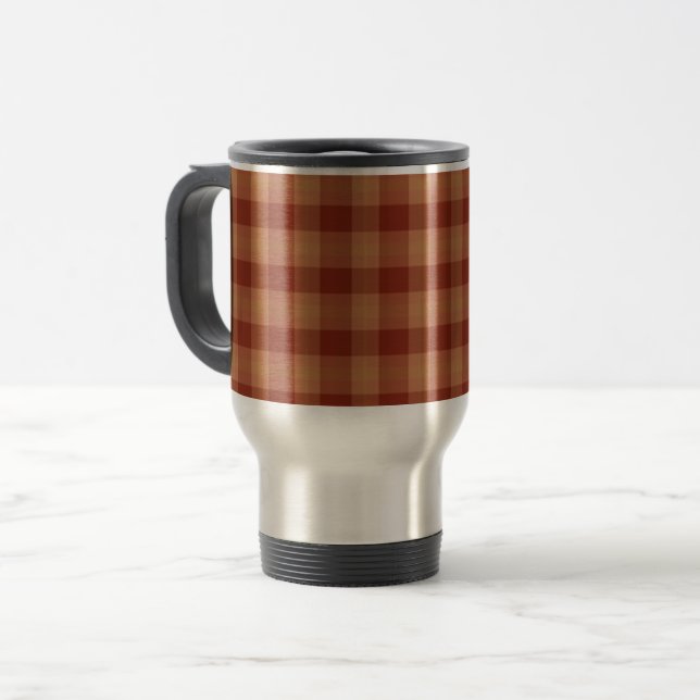 Mug De Voyage Tan Tartan Voyage/Mug Commutateur (Devant gauche)