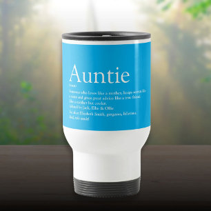 Mug De Voyage Tante Tatie Définition Moderne Bleu Foncé