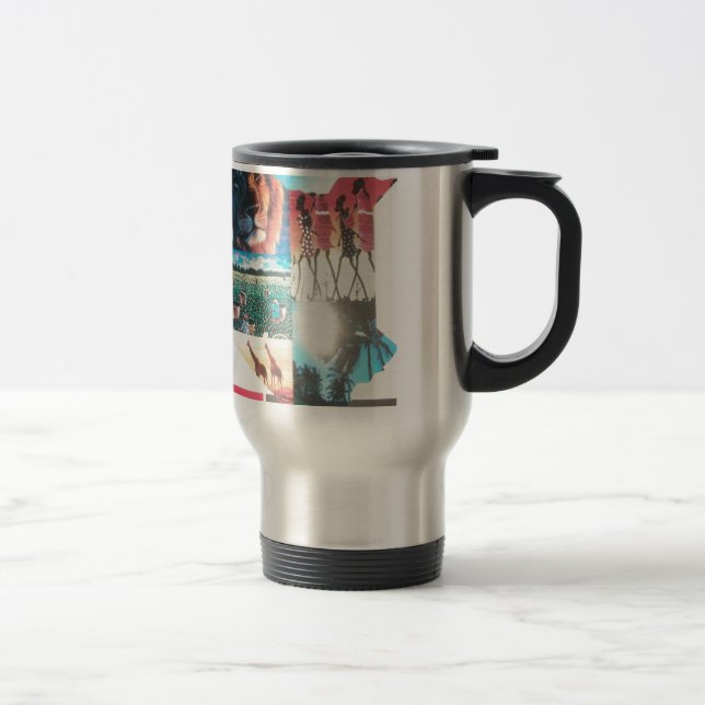 Mug De Voyage Tapisserie kenyane : Faune, culture et plage côtiè (Droit)