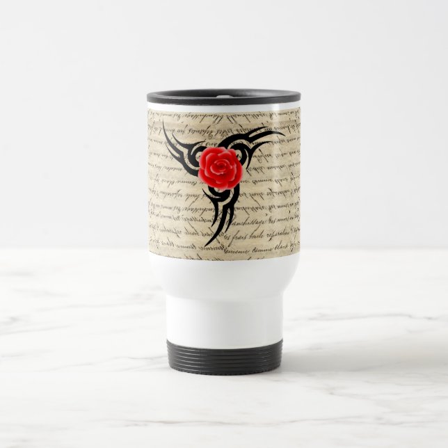 Mug De Voyage Tatouage rose (Centre)