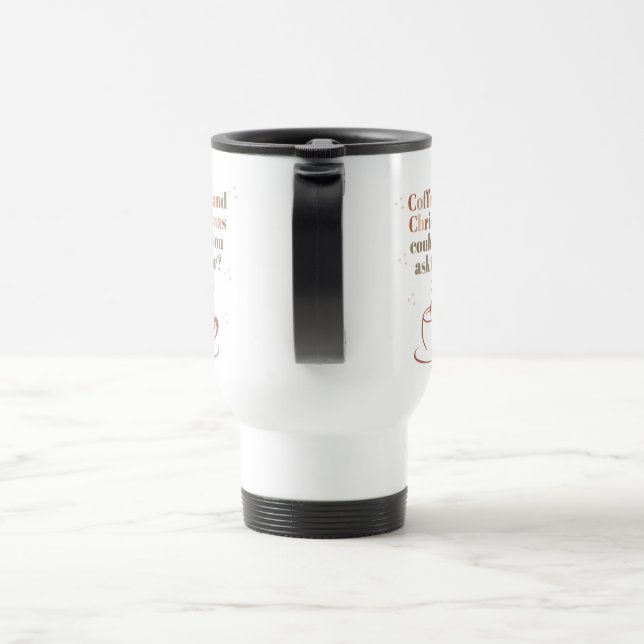 Mug De Voyage Taza de viaje Amantes del café y la Navidad (Poignée)