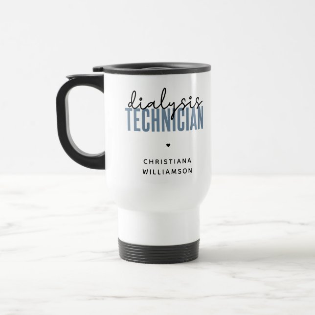 Mug De Voyage Technicien de dialyse personnalisé | Cadeaux techn (Gauche)