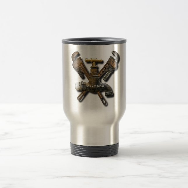 Mug De Voyage Technicien d'ingénieur de drainage d'eaux d'égout (Centre)
