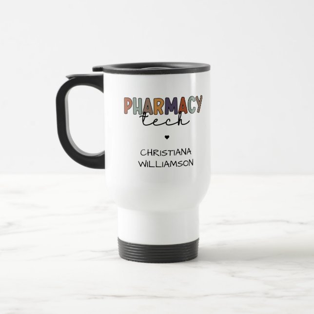 Mug De Voyage Technicien en pharmacie sur mesure (Gauche)