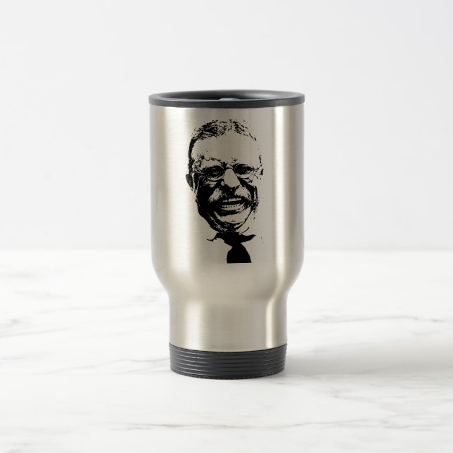Mug De Voyage Teddy Roosevelt -- Noir et blanc (Centre)