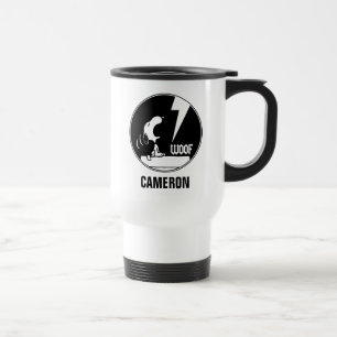 Mug De Voyage Tee - shirt   Snoopy Howling   Ajouter Votre Nom