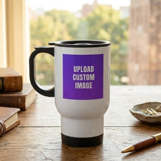 Mug De Voyage Télécharger 2 images personnalisées - Ajoutez les 