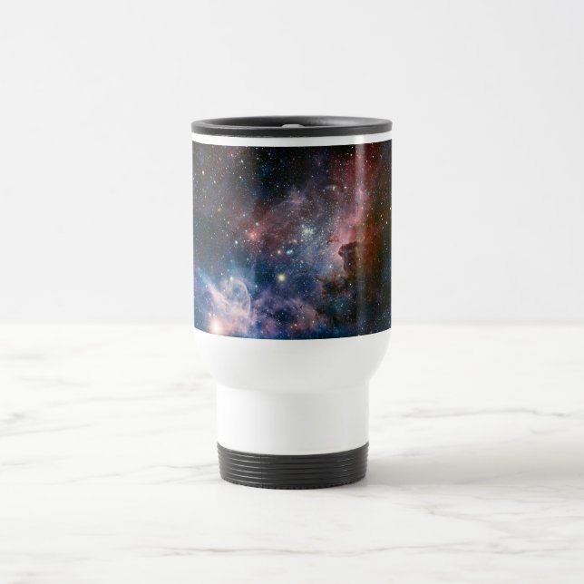 Mug De Voyage Télescope Nebula Hubble Carina Rouge et Bleu (Centre)