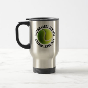 Mug De Voyage Tennis Personnalisés avec Texte Personnalisé de Gr