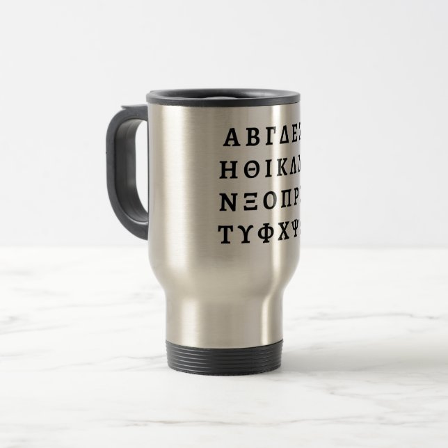 Mug De Voyage The Greek Alphabet (Devant gauche)