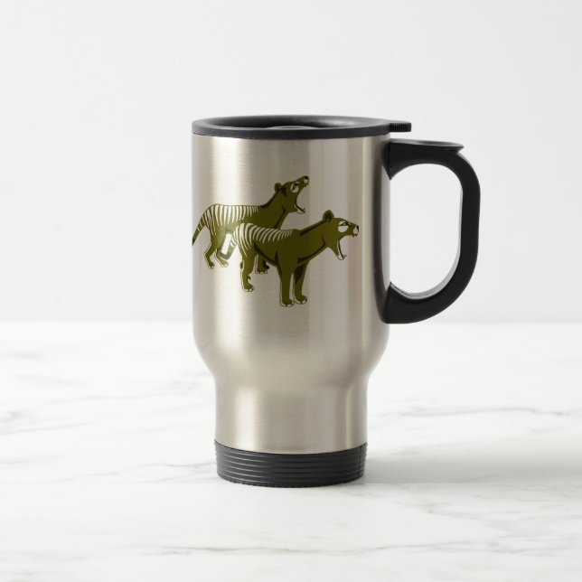 Mug De Voyage Tigre tasmanien de Thylacine (Droit)