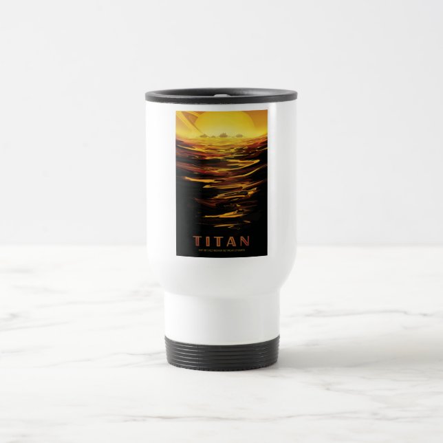 Mug De Voyage Titan la plus grande lune de la planète Saturne (Centre)