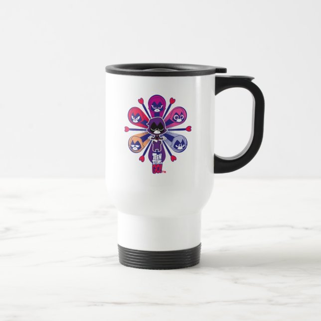 Mug De Voyage Titans Ados, partez ! | Emoticlones de Raven (Droite)