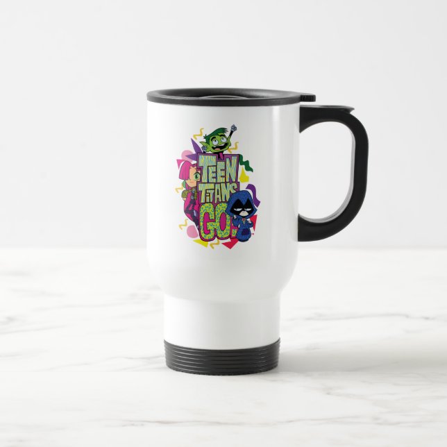 Mug De Voyage Titans Ados, partez ! | Logo Poster de animal "Fil (Droite)