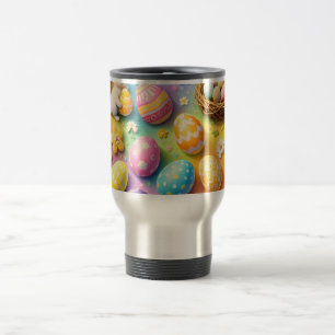 Mug De Voyage Titre lapin de Pâques fantaisiste et patte d'oeuf 