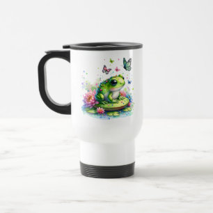 Mug De Voyage Toad Whimsical, Fleurs et Papillons