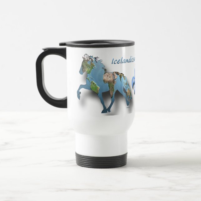 Mug De Voyage Tolérer le monde du cheval islandais (Gauche)