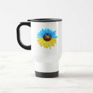 Mug De Voyage Tournesol aquarelle Ukraine drapeau bleu jaune