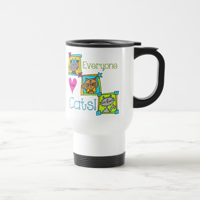 Mug De Voyage Tout le monde aime les chats (Droite)