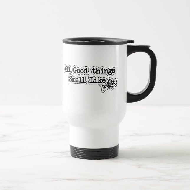 Mug De Voyage Toutes les bonnes choses odorent Poisson Drôle Pêc (Droite)