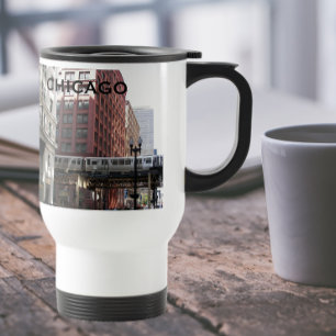 Mug De Voyage Train à boucle élevé de Chicago