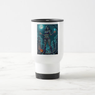 Mug De Voyage Traite d'Halloween ou ami Zombie w Cerveau