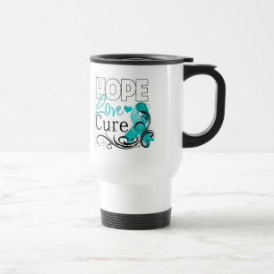 Mug De Voyage Traitement d'amour d'espoir de Cancer ovarien