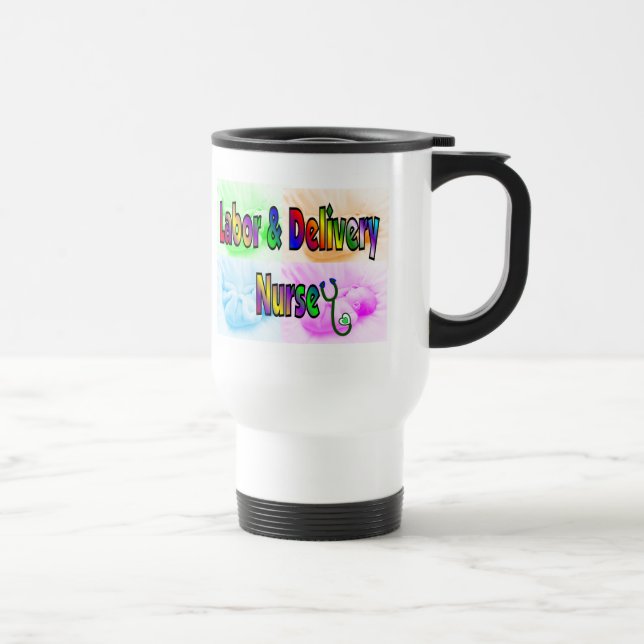 Mug De Voyage Travail et infirmière de la livraison (Droite)
