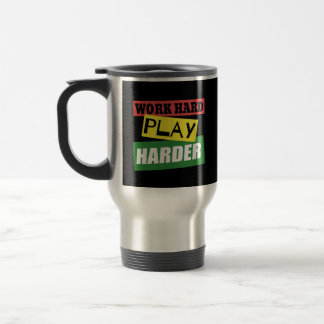Mug De Voyage Travailler dur Jouer Dur Essentiel Tendance