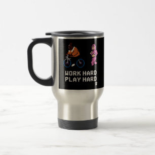 Mug De Voyage Travailler dur Jouer si dur - Cloud Neuf Classic