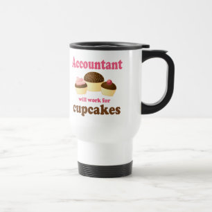 Mug De Voyage Travaillera pour le comptable de petits gâteaux