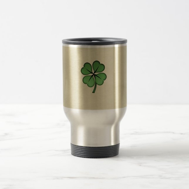 Mug De Voyage Trèfle irlandais chic Lucky (Centre)