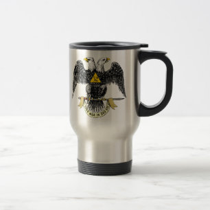 Mug De Voyage trente-deuxième Noir écossais Eagle de rite de