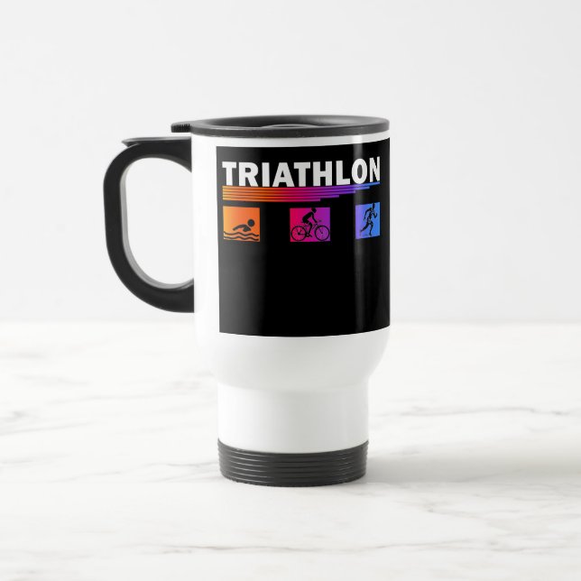 Mug De Voyage Triathlon : Maîtriser la natation, vélo, courir (Gauche)