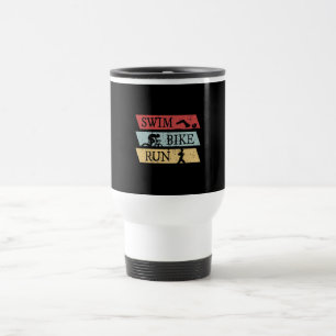 Mug De Voyage Triathlon - Nager Vélo Courir