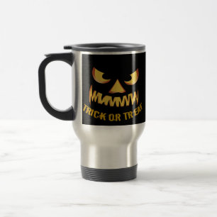 Mug De Voyage Trick or Treat avec visage de citrouille