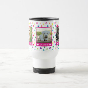 Mug De Voyage Trois Photos pour animaux de compagnie Noms Emprei