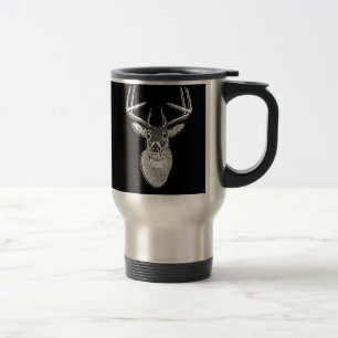 Mug De Voyage Trophée Buck sur Cerf à queue blanche noire