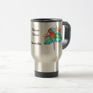 Mug De Voyage Tropical Macaw Exotic Parrot Personnalisé