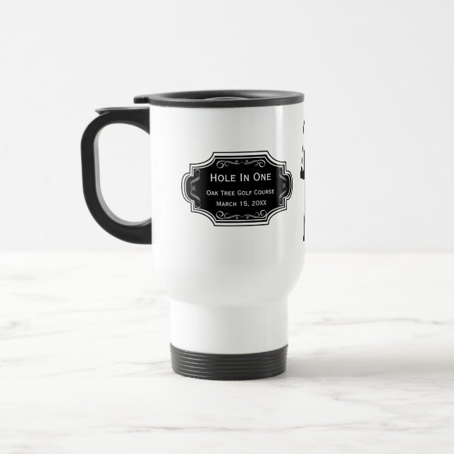 Mug De Voyage Trou Personnalisé Dans Un Homme Cave GOLFER'S Lodg (Gauche)