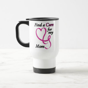 Mug De Voyage Trouver un remède/coeur/maman...Cancer du sein